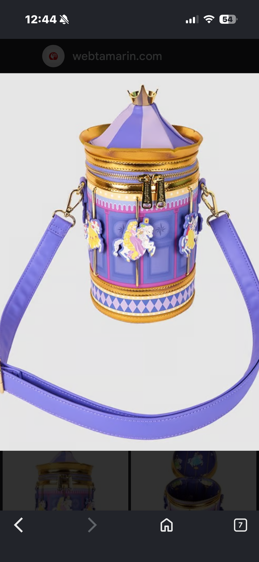 Loungefly WEB EX Disney Princess Carousel Crossbody bag