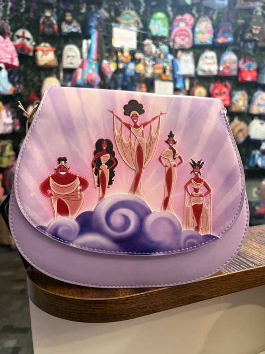 Loungefly Disney Hercules Muses Clouds Crossbody Bag