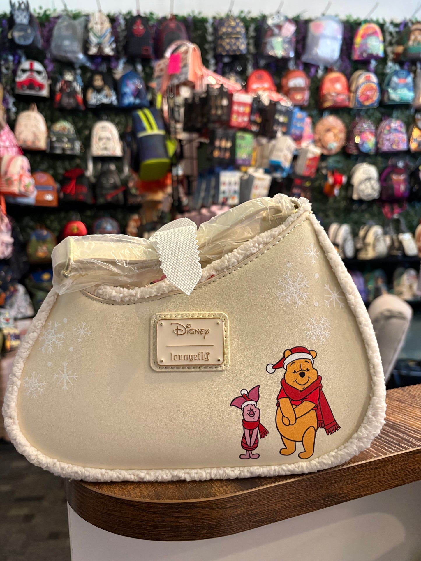 Loungefly Disney Winnie the Pooh and Piglet Holiday Crossbody