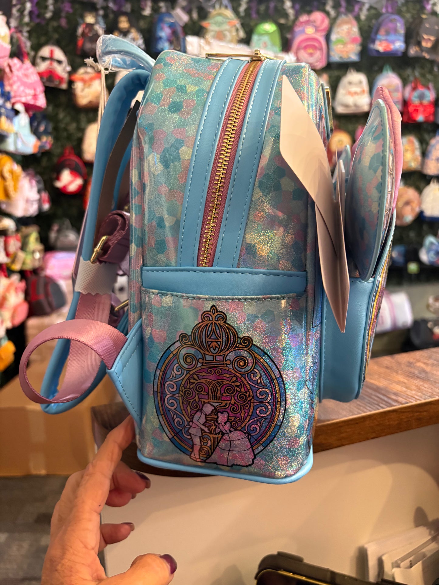 Loungefly Disney Princess Stained glass Collection Cinderella With Ears to match