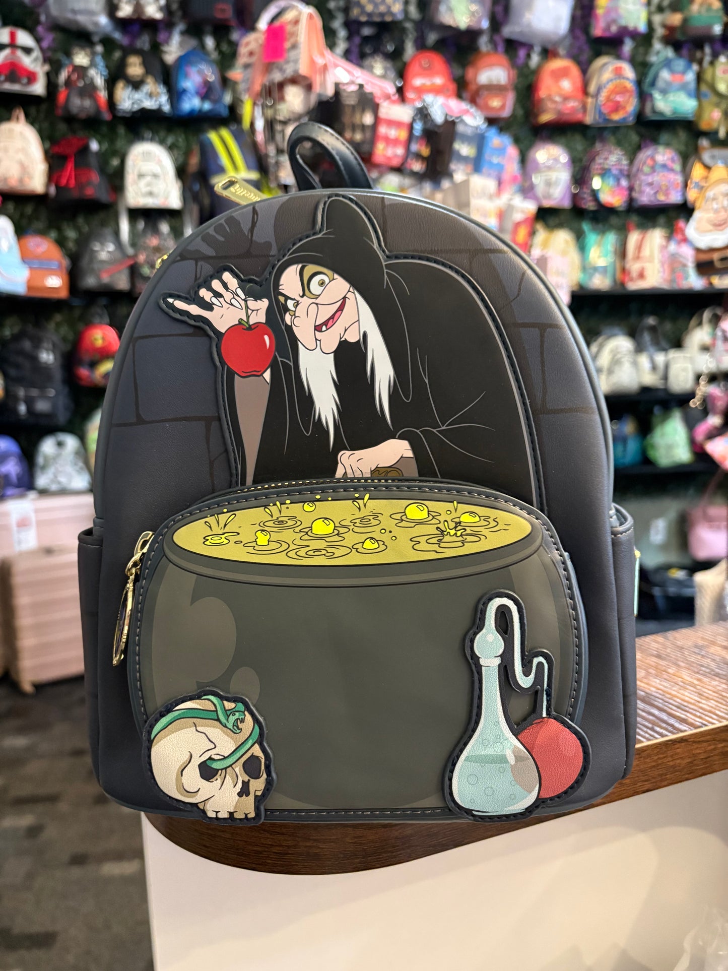 Loungefly Disney Sleeping Beauty Evil Queen Glows in the Dark Mini Backpack