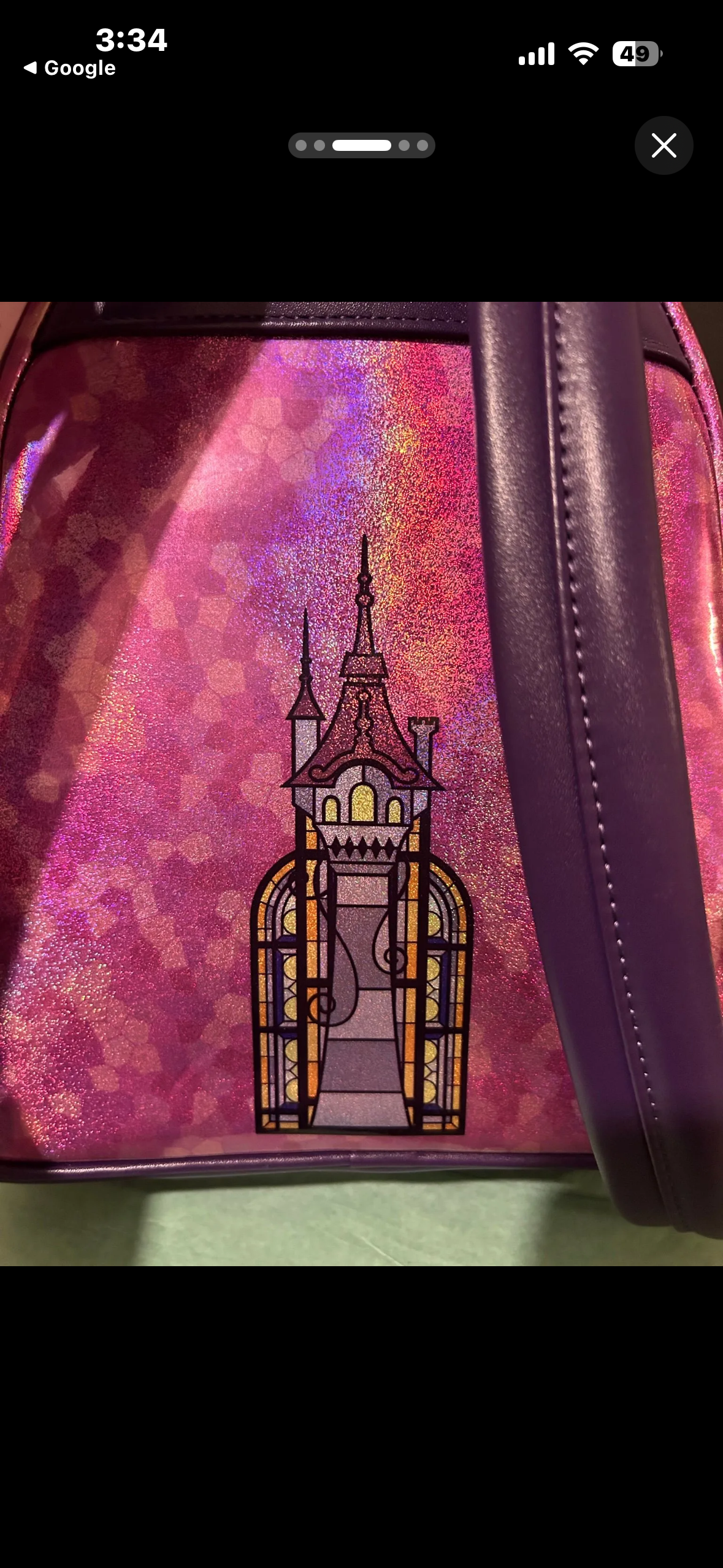 Loungefly Disney Rapunzel Stained Glass Mini Backpack with ears
