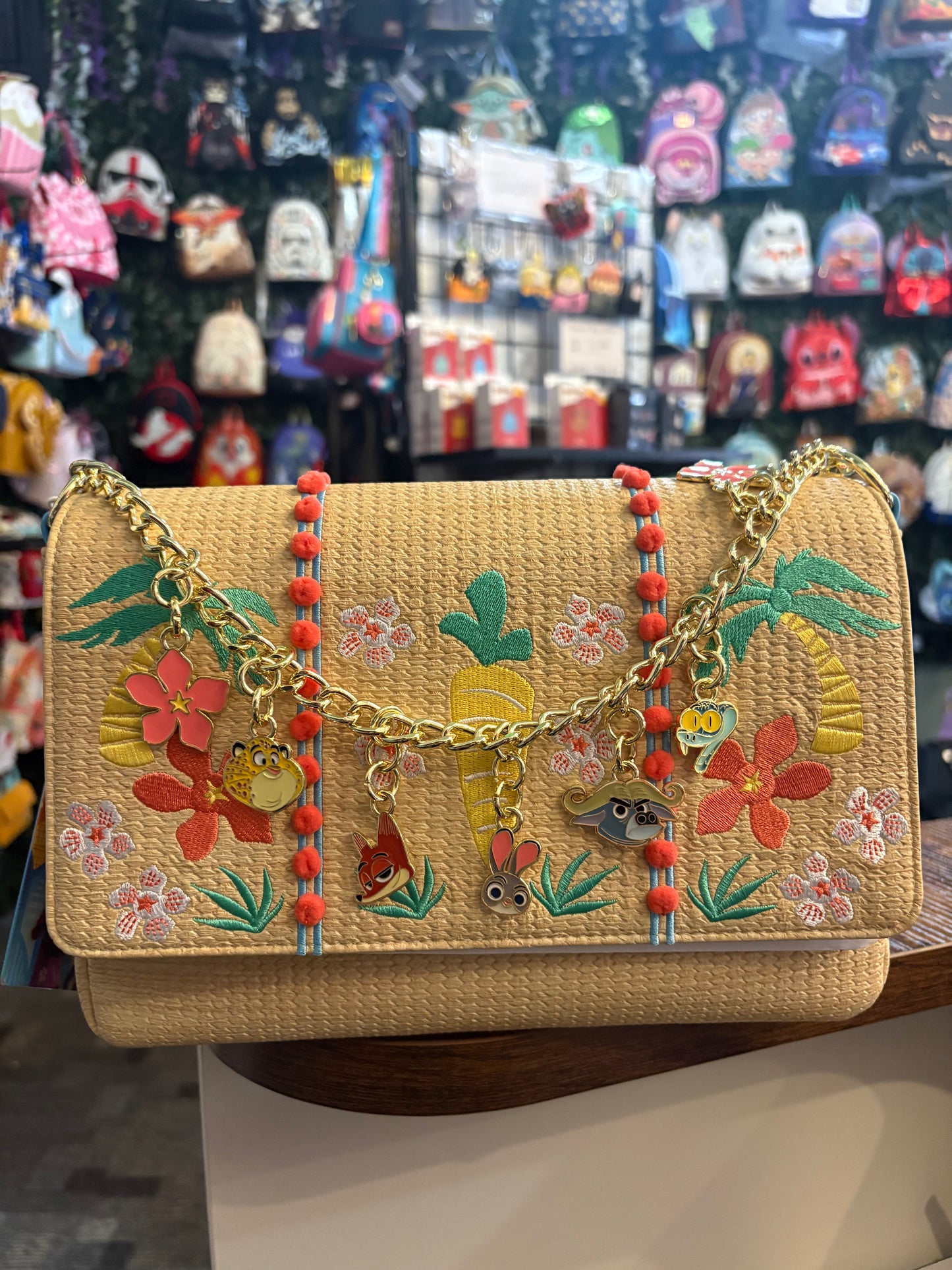 Loungefly Zootopia 2 Embroidered charm crossbody