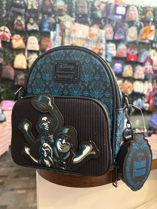 Loungefly Haunted Mansion Convertible mini Backpack/crossbody with coin purse