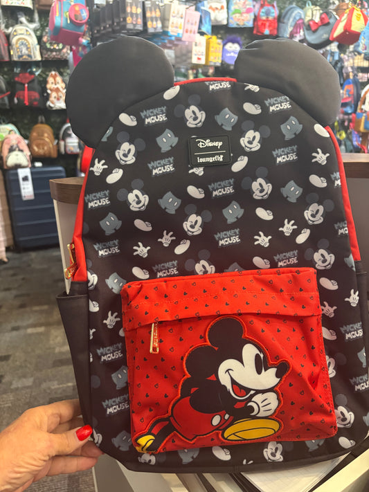 Loungefly Soft tag Mickey Mouse All Over Print Full size Backpack