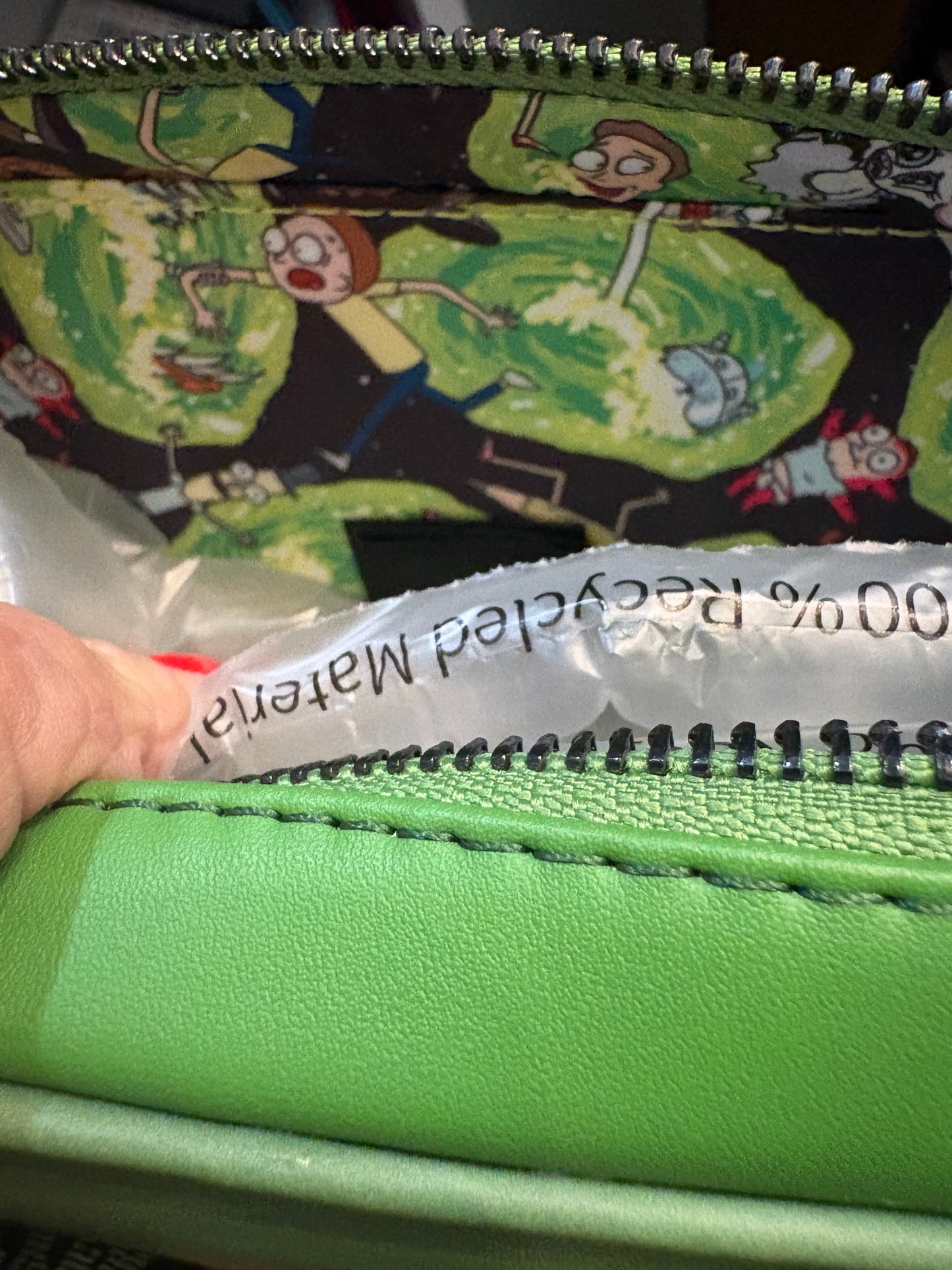 Loungefly Rick and Morty Pickle Rick Sling Bag