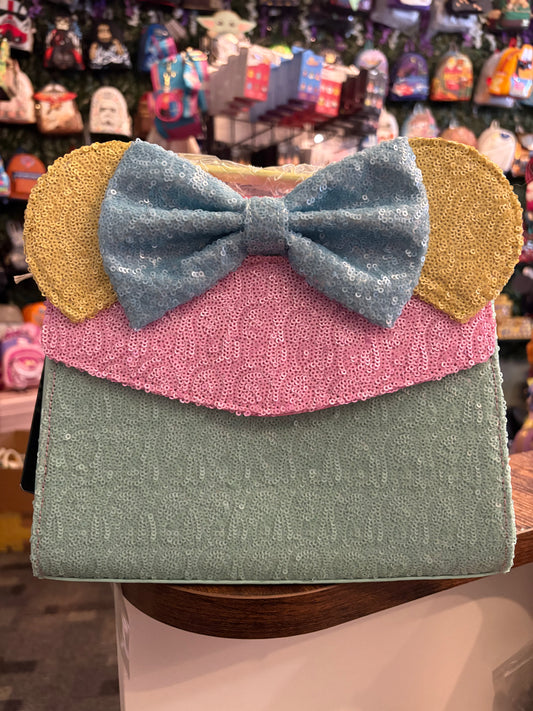Loungefly Disney Minnie Pastel Sequin Cross Body Bag