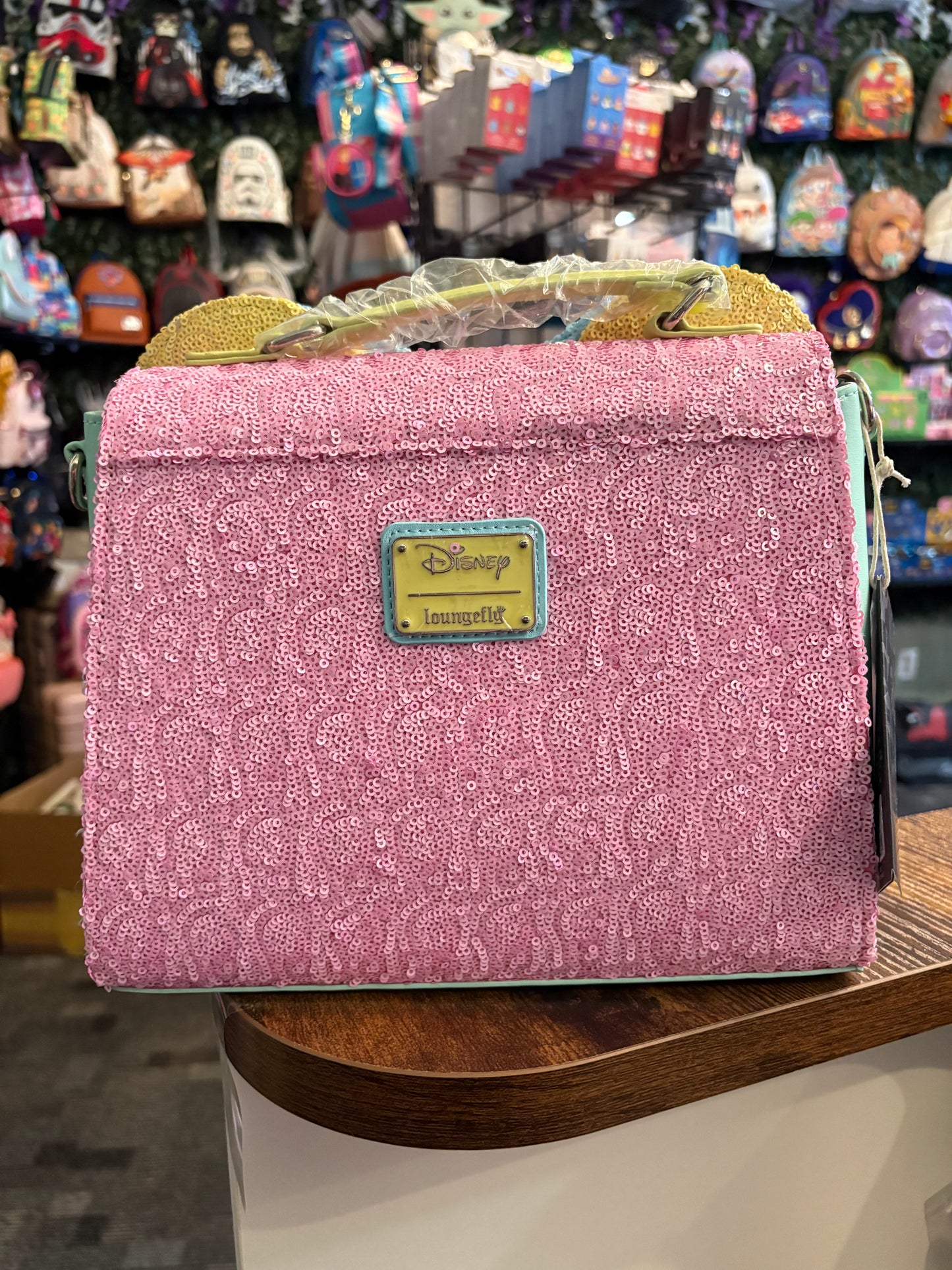 Loungefly Disney Minnie Pastel Sequin Cross Body Bag