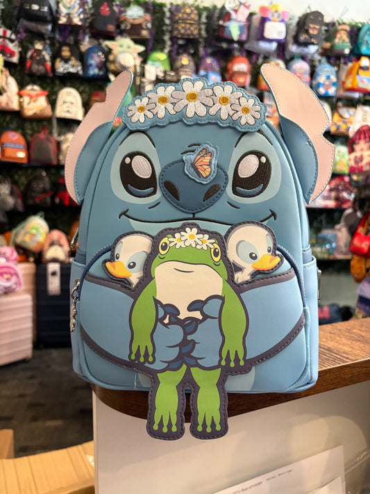 Loungefly Disney Lilo and Stitch Springtime Stitch mini backpack