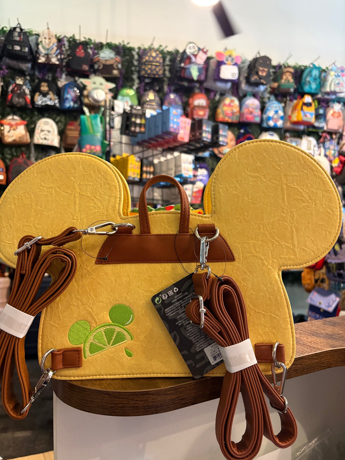 Loungefly Style Rush Disney Mickey Taco Convertible Backpack