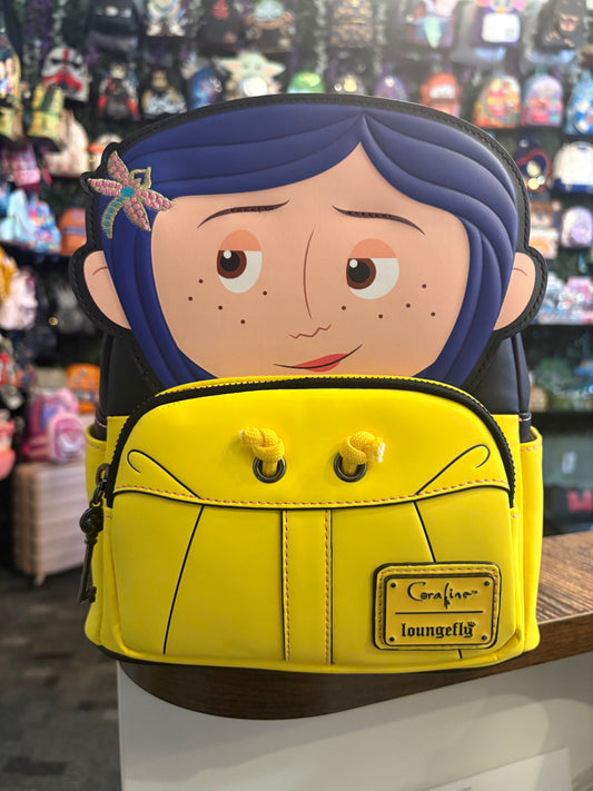Loungefly Laika Coraline Rain Coat Mini Backpack
