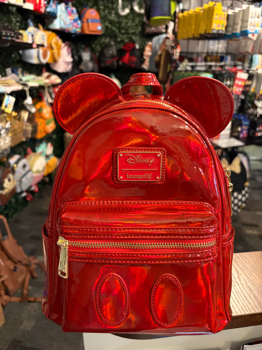 Loungefly Disney Mickey Mouse Oil Slick Red mini backpack