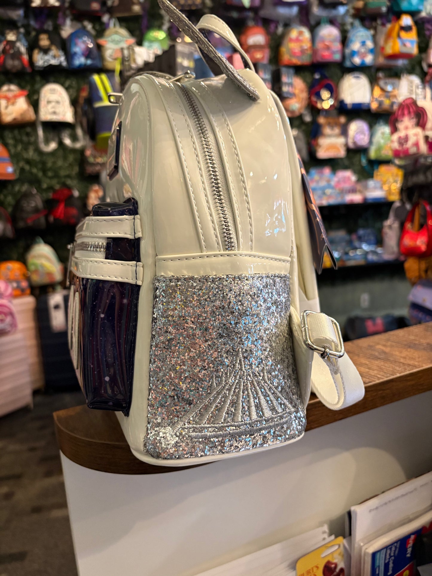 Loungefly Disney Parks Space Mountain Attraction Inspired Glittery Mickey Mouse Mini Backpack