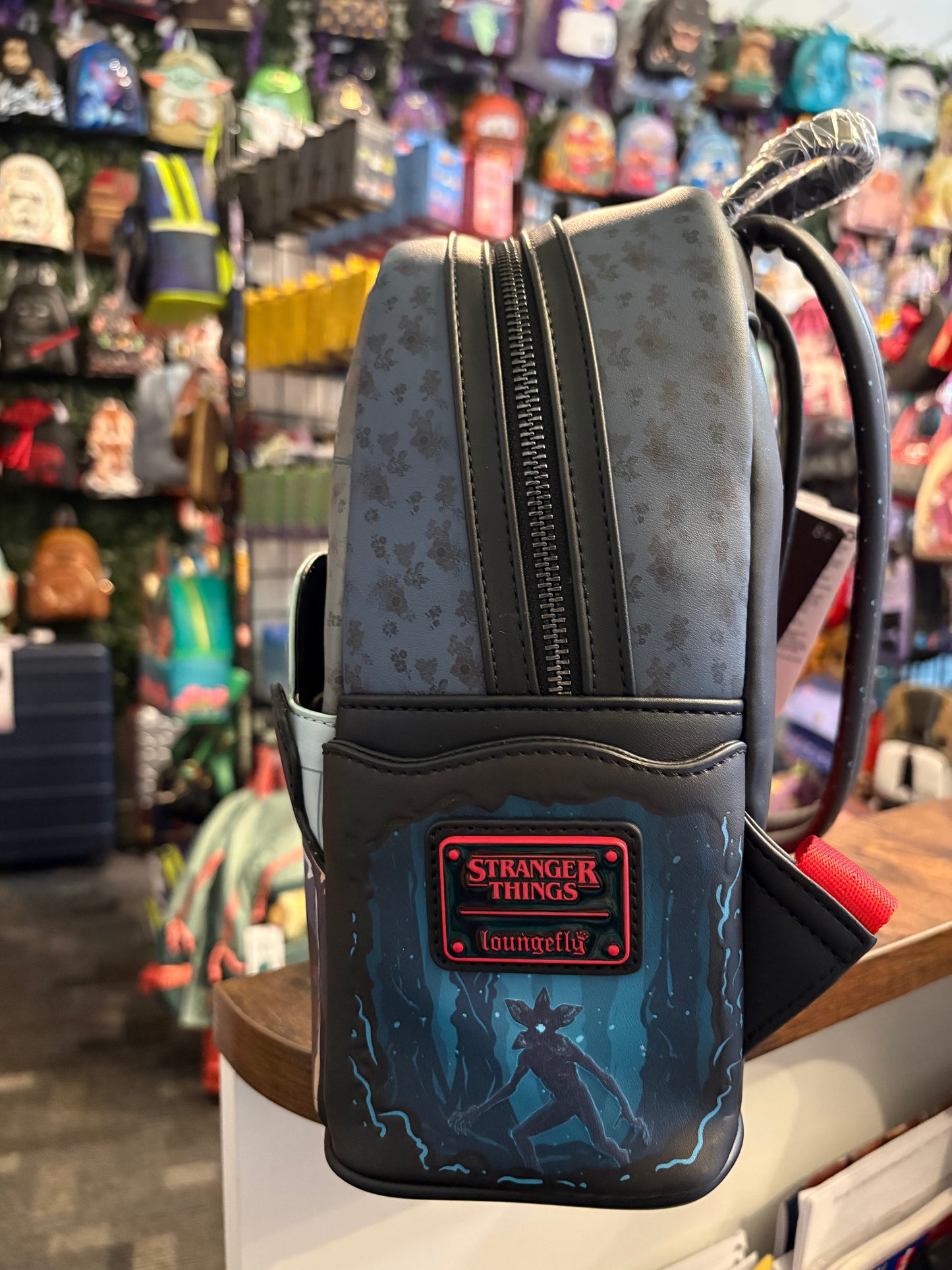 Loungefly NetFlix Stranger Things 10th Anniversary Mini Backpack Light up Wall Scene