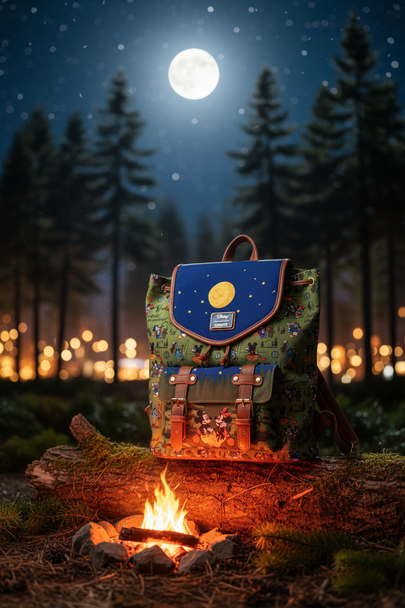 Loungefly Circle of Hope Disney Mickey and Minnie Camping Rucksack
