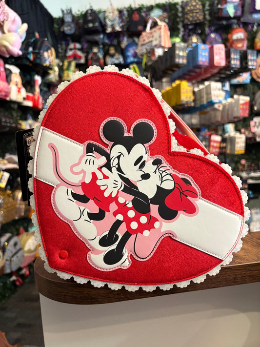Loungefly Disney Valentines Chocolate Box Crossbody Bag Scented