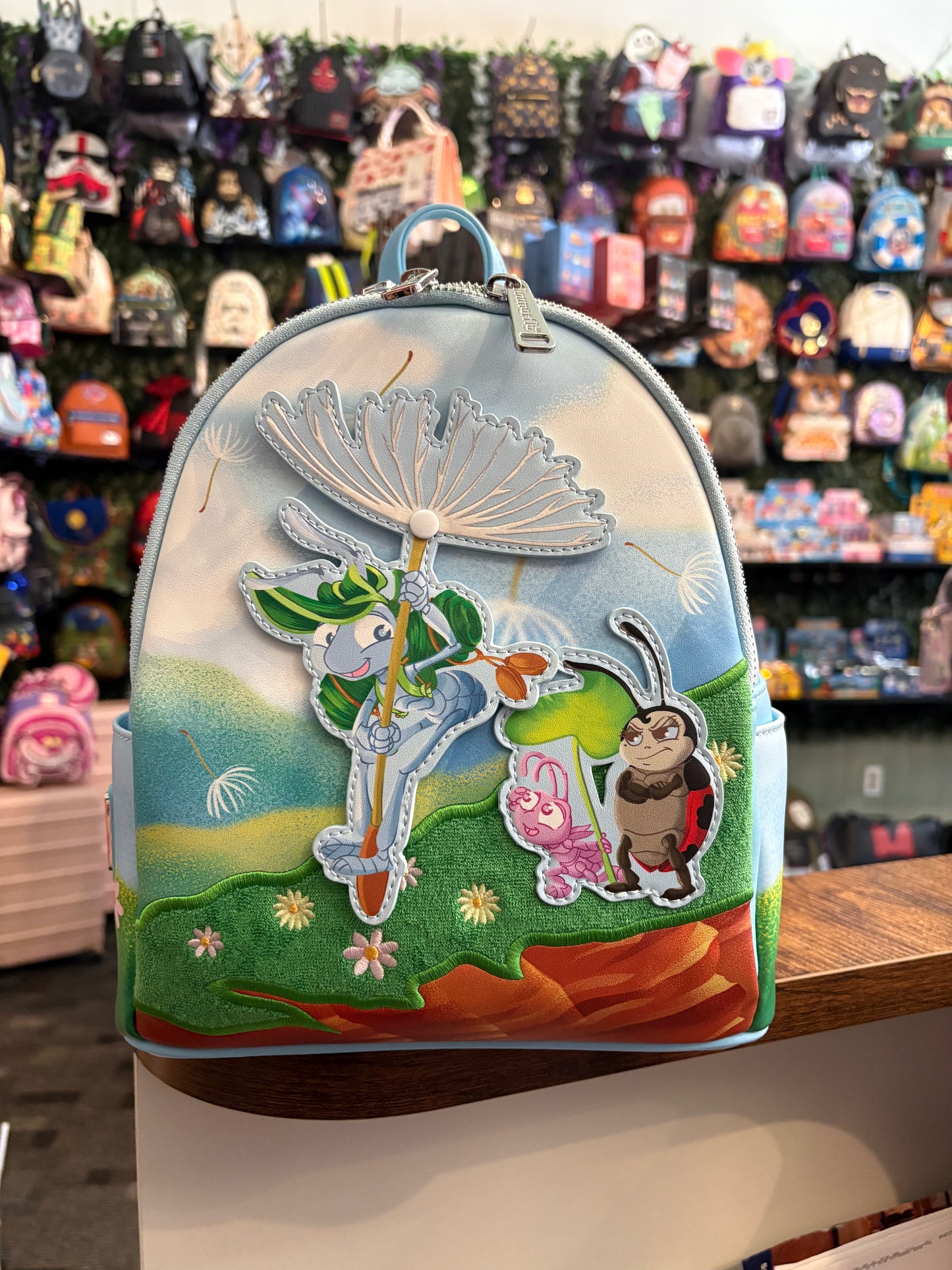 Loungefly Bugs Life Flik Dandelion movable part mini Backpack