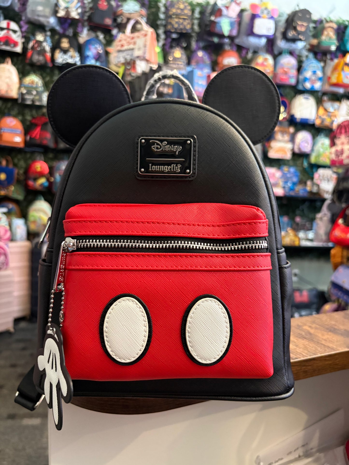 Loungefly Mickey Black and Red Mini Backpack