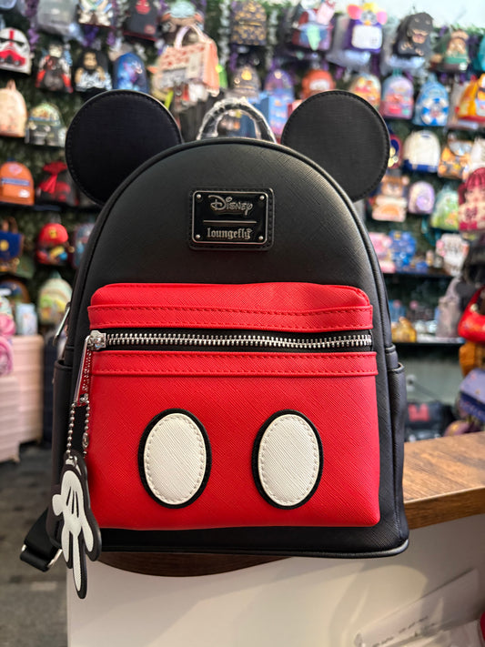 Loungefly Mickey Black and Red Mini Backpack