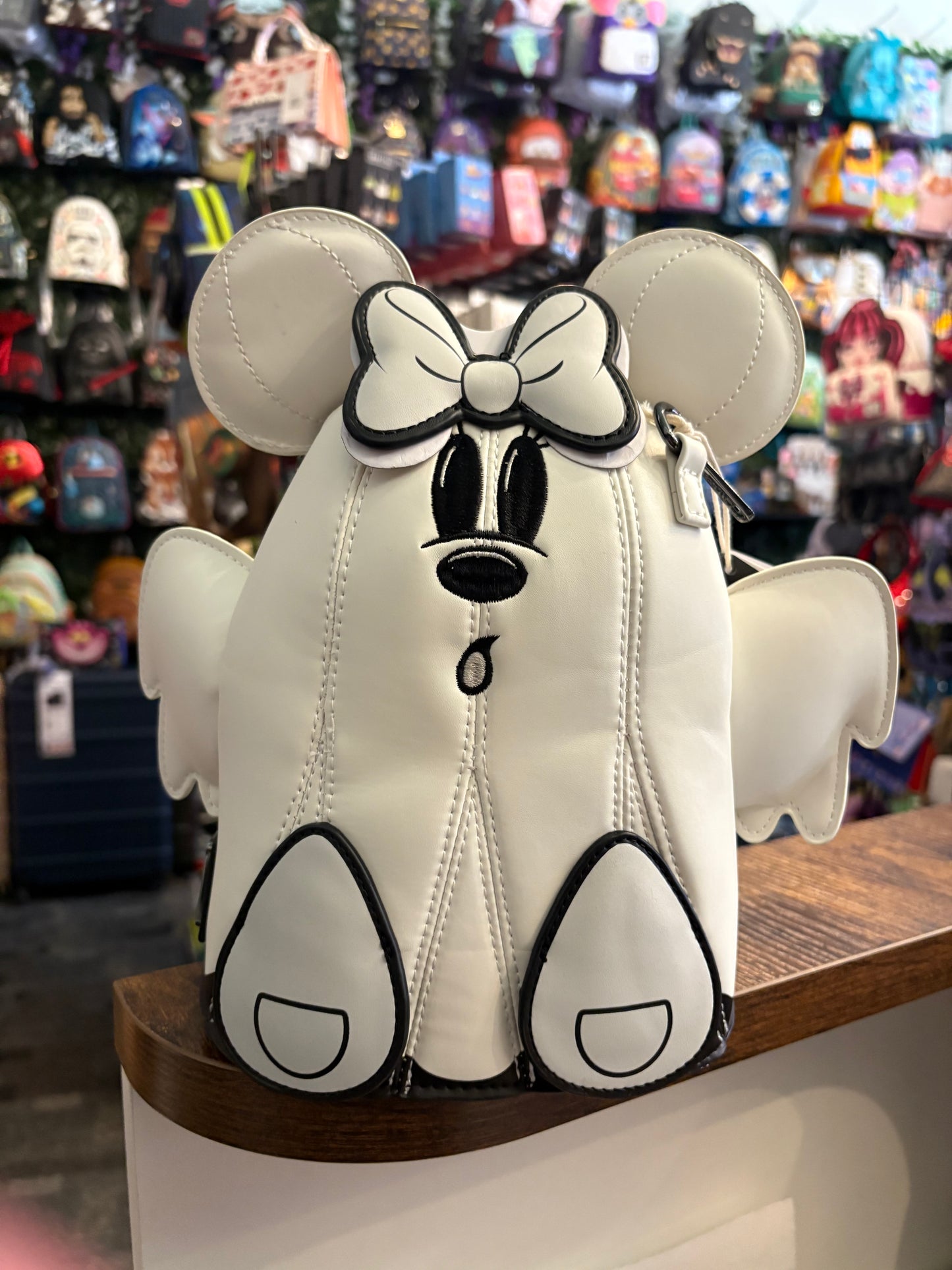 Loungefly Disney Mickey/Minnie Ghost Crossbody Bag - Glows in the Dark