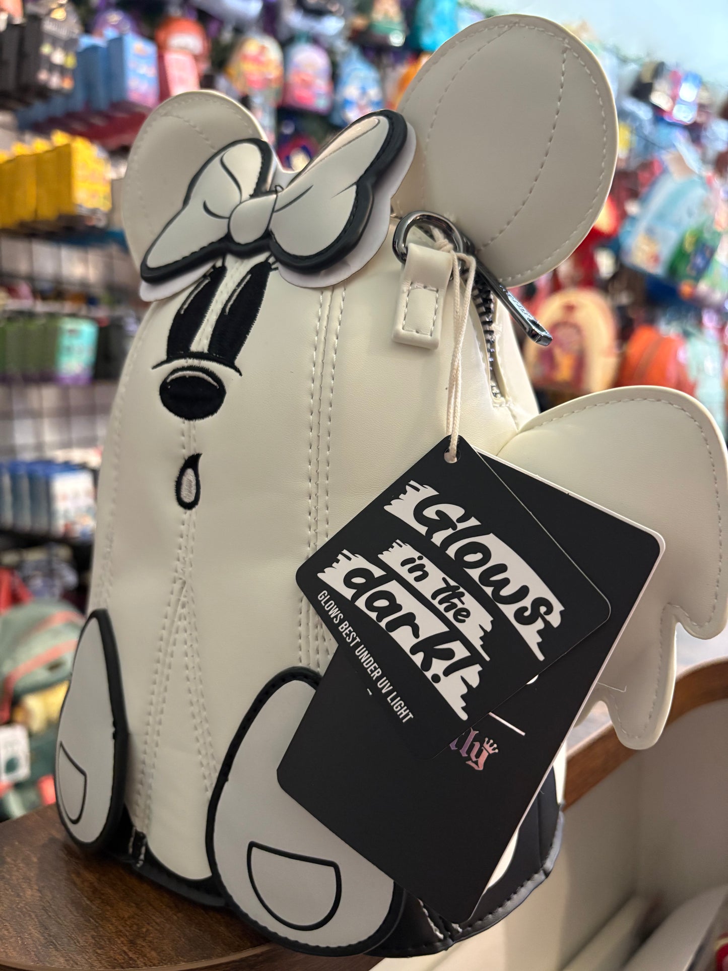 Loungefly Disney Mickey/Minnie Ghost Crossbody Bag - Glows in the Dark