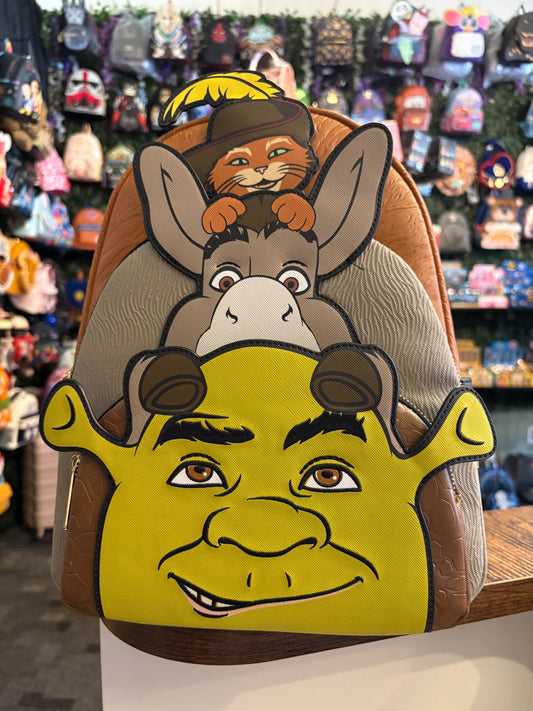 Loungefly DreamWorks Shrek Triple Pocket Stack Characters mini Backpack