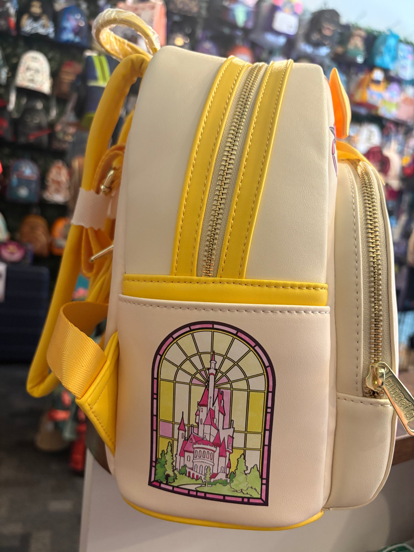 Loungefly Disney Belle Stained Glass Butter Yellow