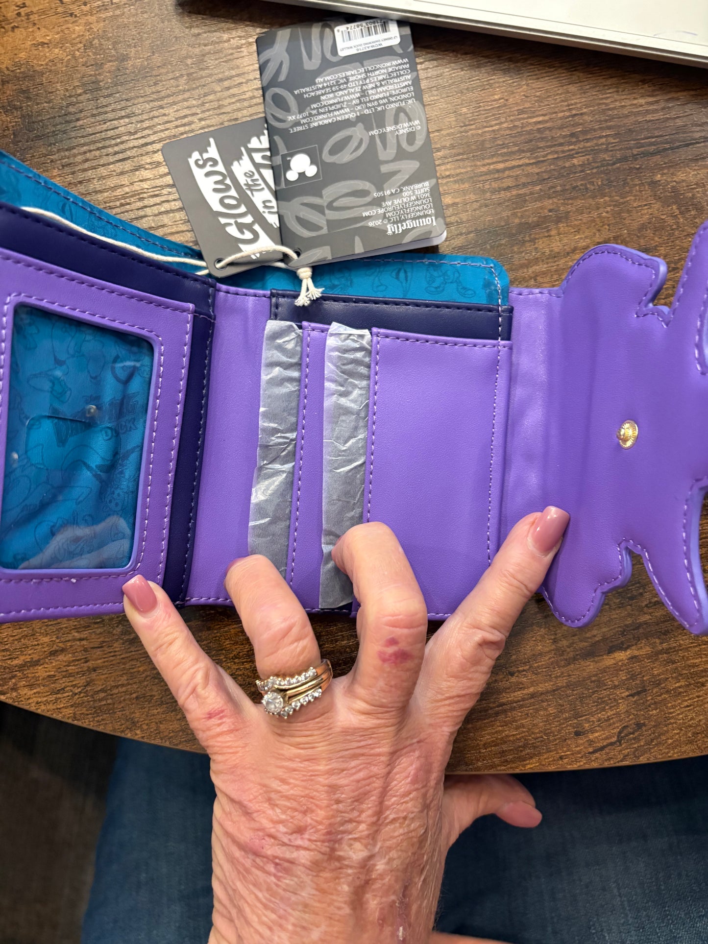 Loungefly Disney Darkwing Duck Wallet Glows in the Dark