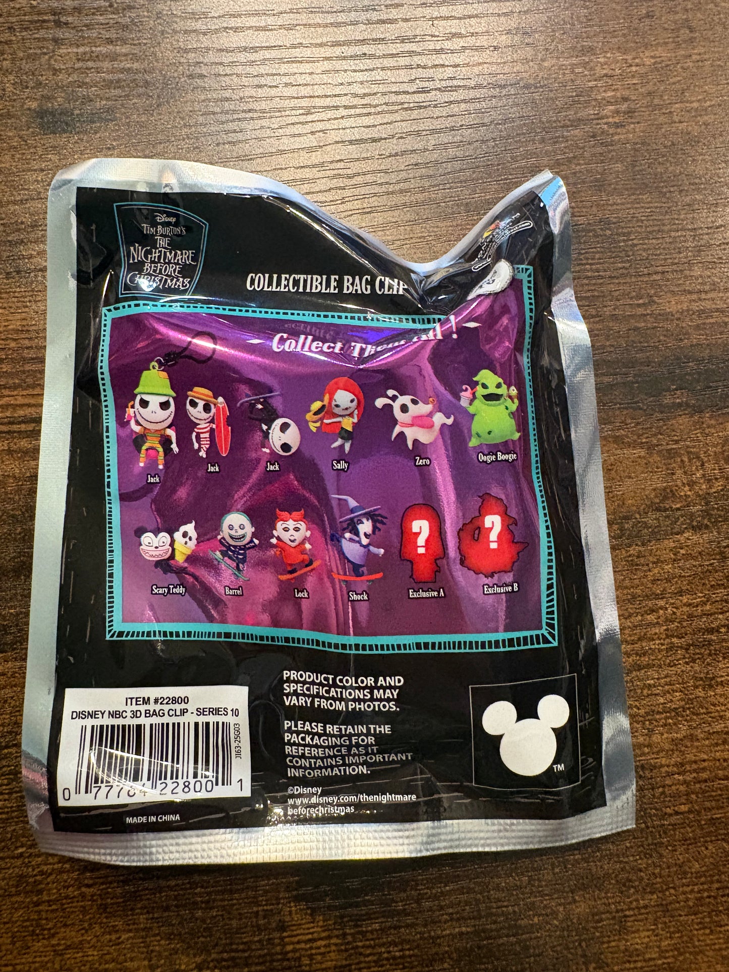 Monogram Nightmare Before Christmas Mystery Foam Bag Clips Series 10