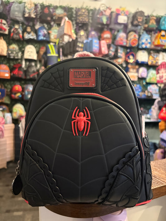 Loungefly Marvel Spiderman Black and Red Mini Backpack