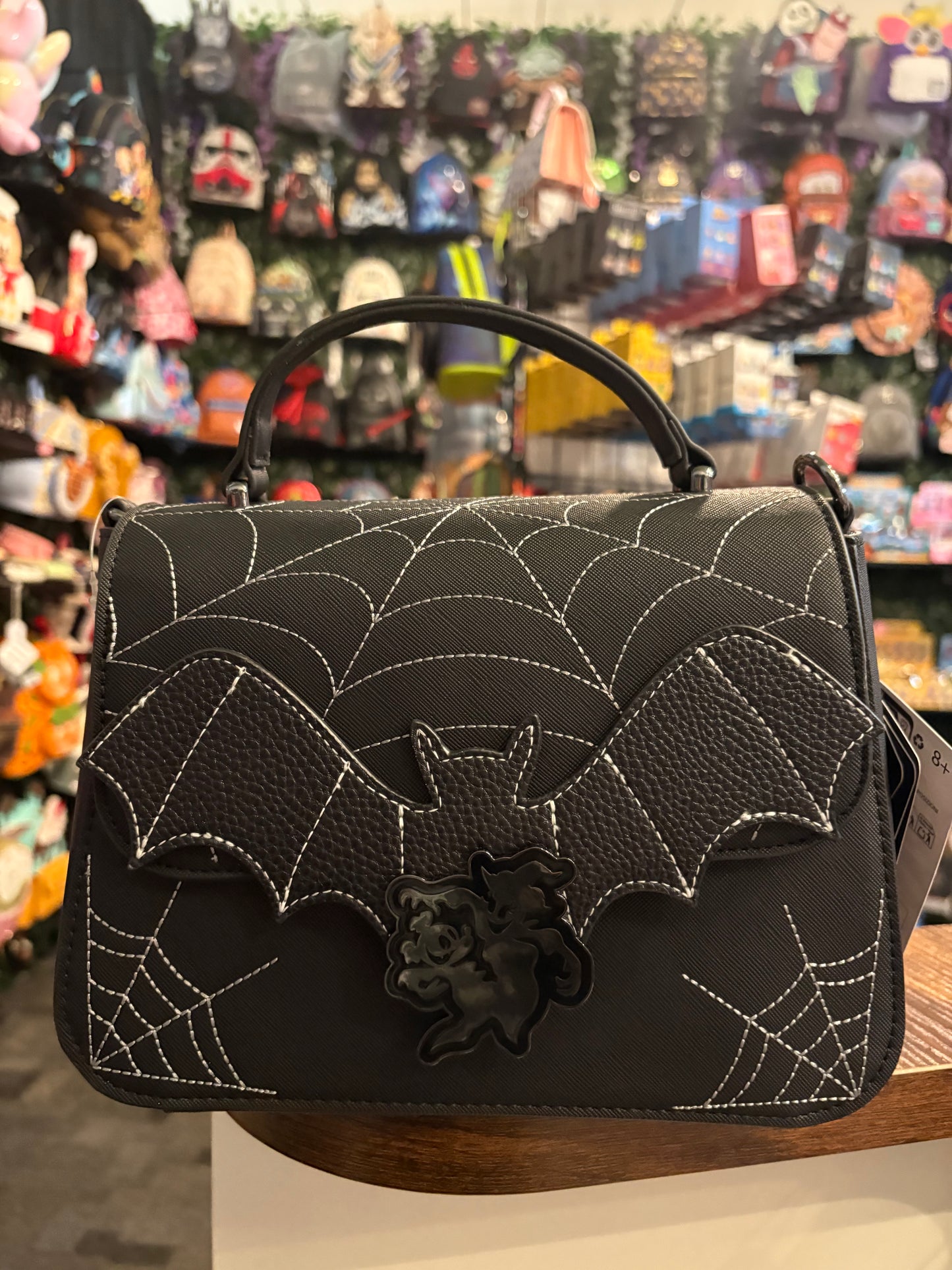Loungefly Disney Mickey Ghost and Minnie Spider Web Crossbody