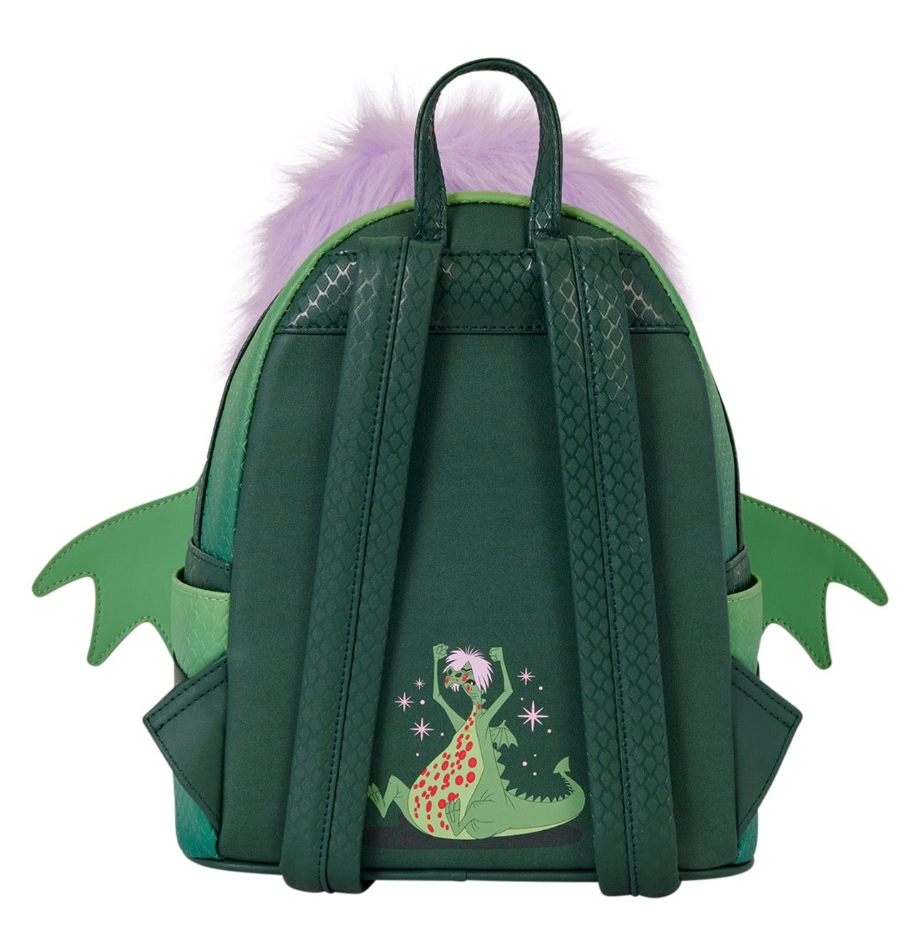 Loungefly Disney The Sword in the stone Madam Mim Dragon Purple Faux fur Mini backpack