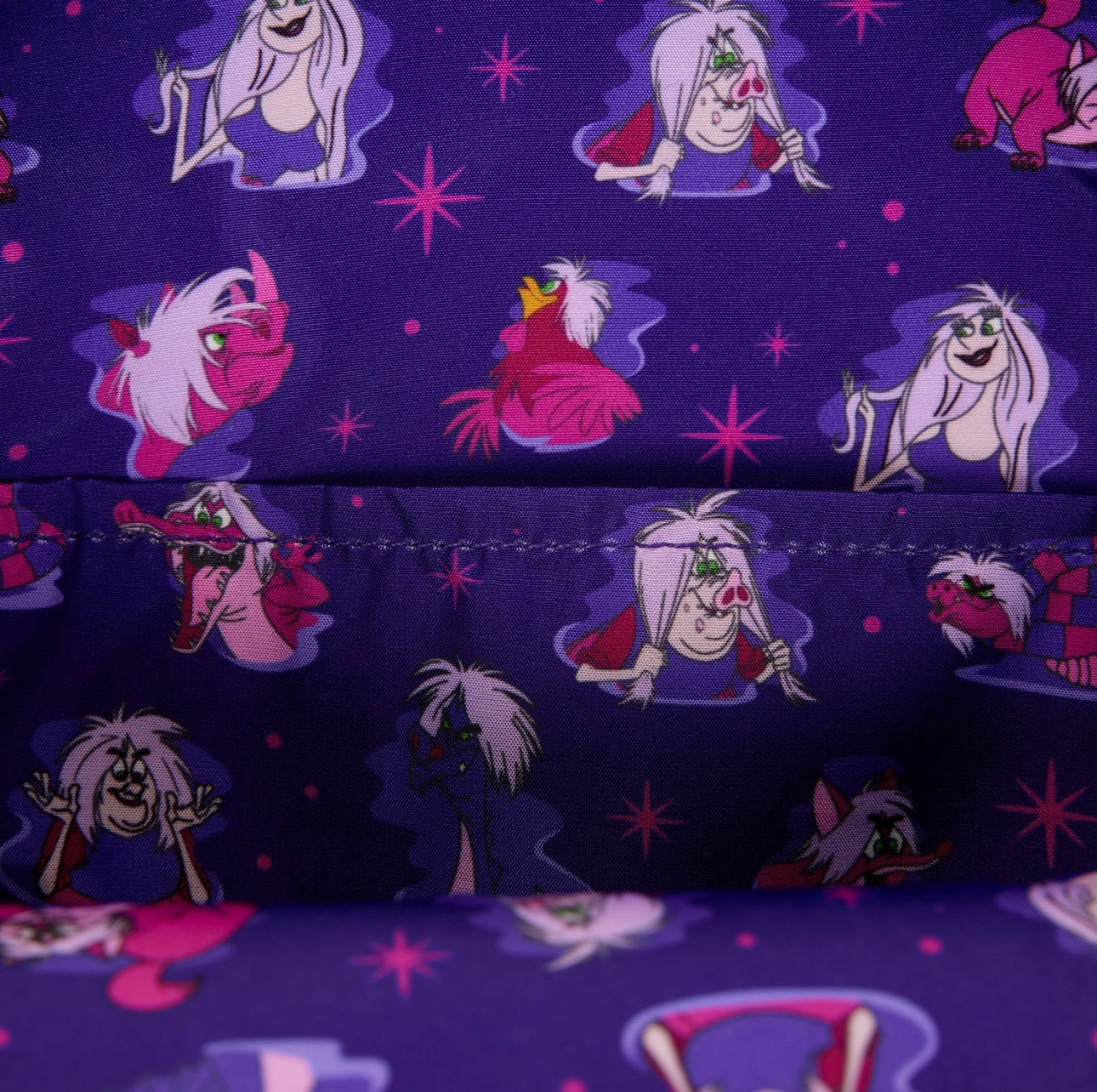 Loungefly Disney The Sword in the stone Madam Mim Dragon Purple Faux fur Mini backpack