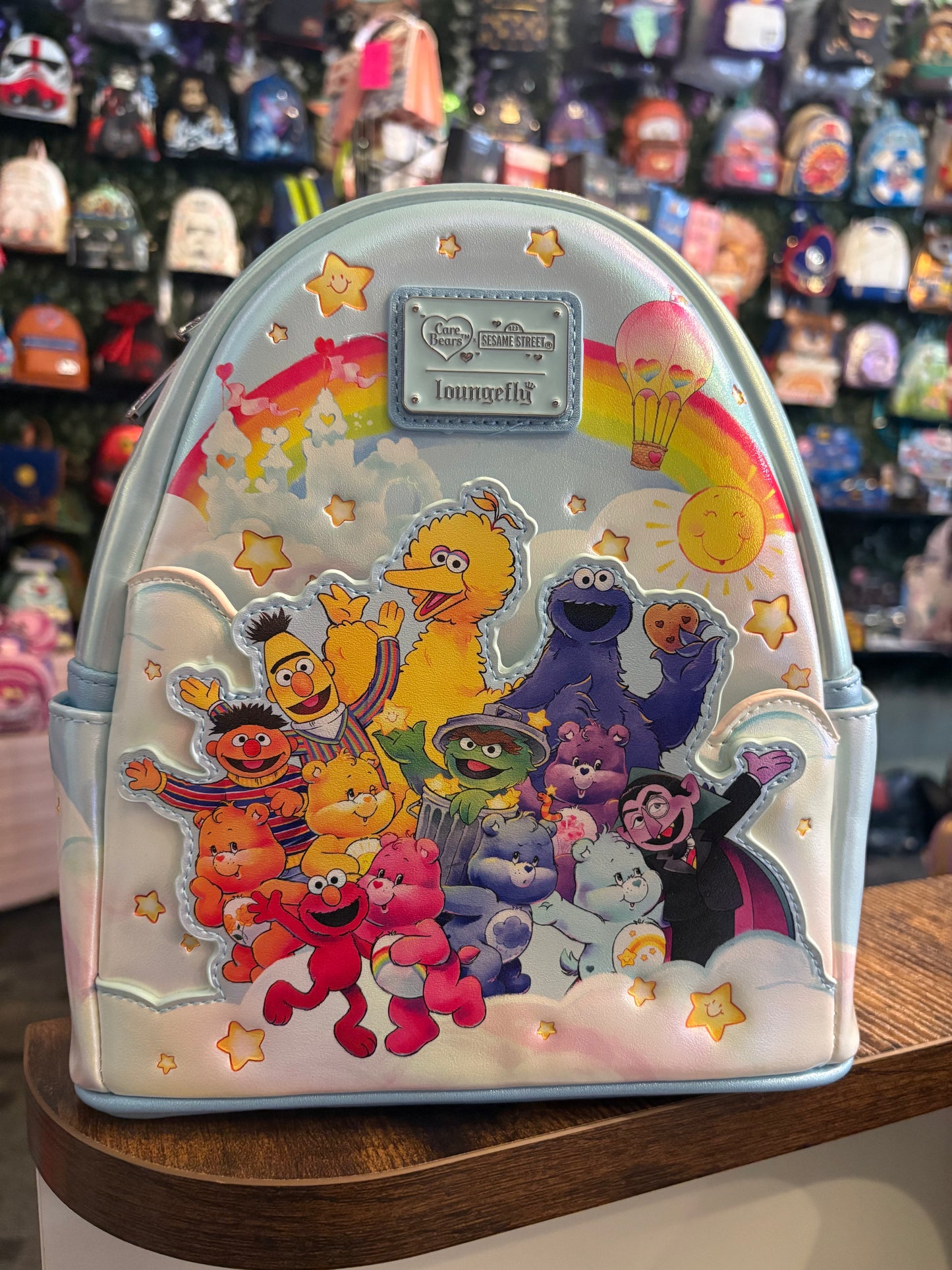 Loungefly Care Bears X Sesame Street mini Backpack