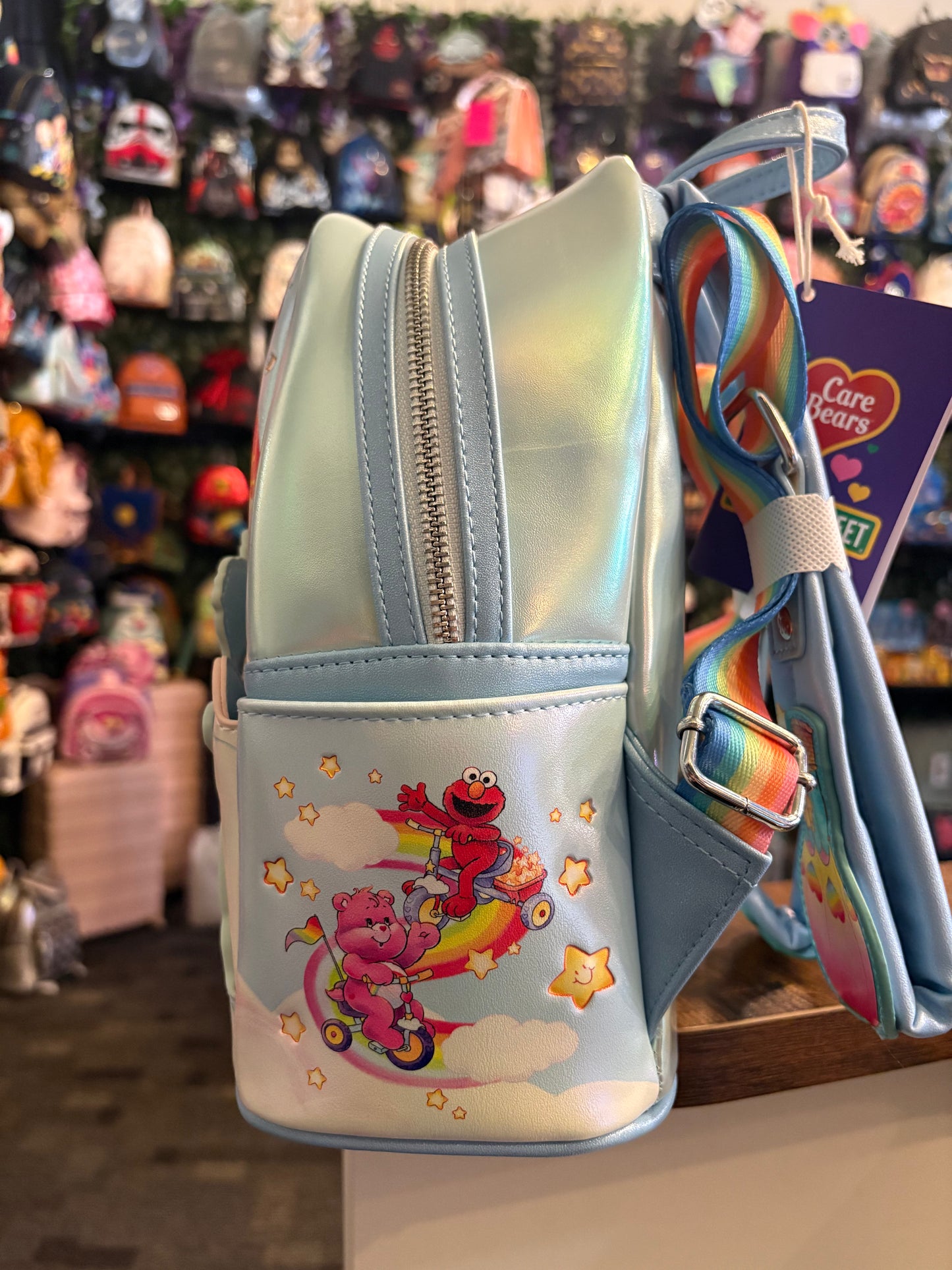Loungefly Care Bears X Sesame Street mini Backpack