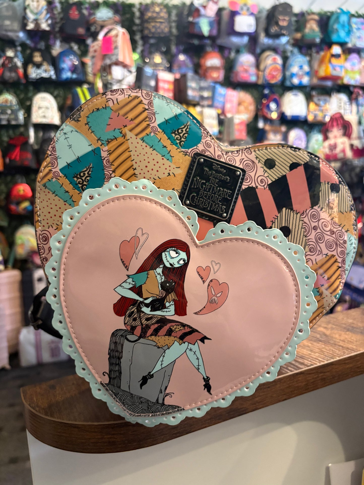 Loungefly Nightmare Before Christmas Sally Heart Shaped mini Backpack