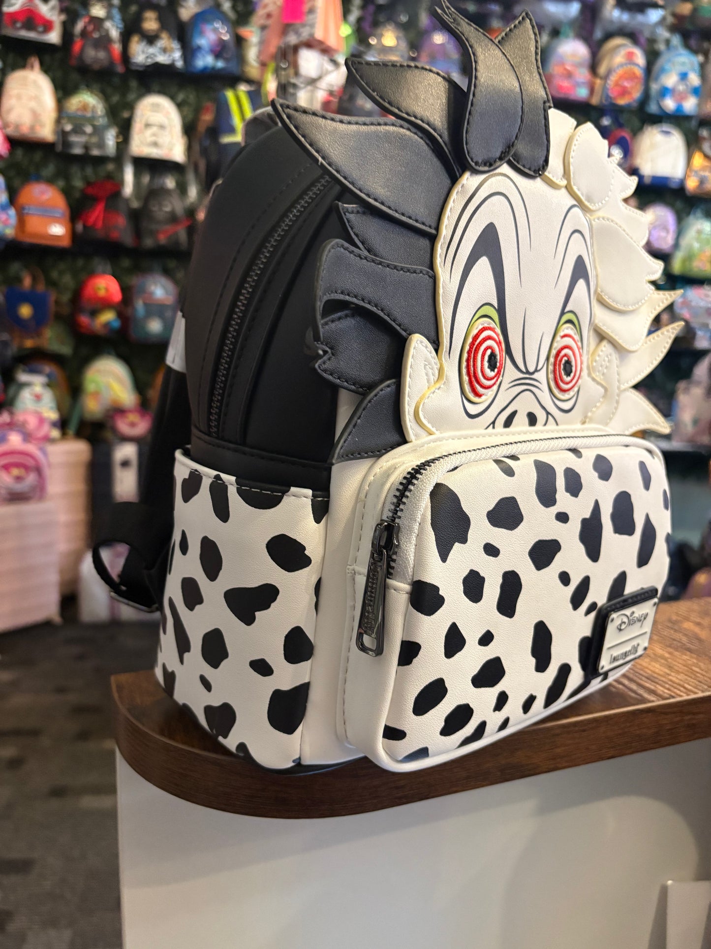 Loungefly Disney Villains Cruella De Vil Spots Cosplay mini Backpack