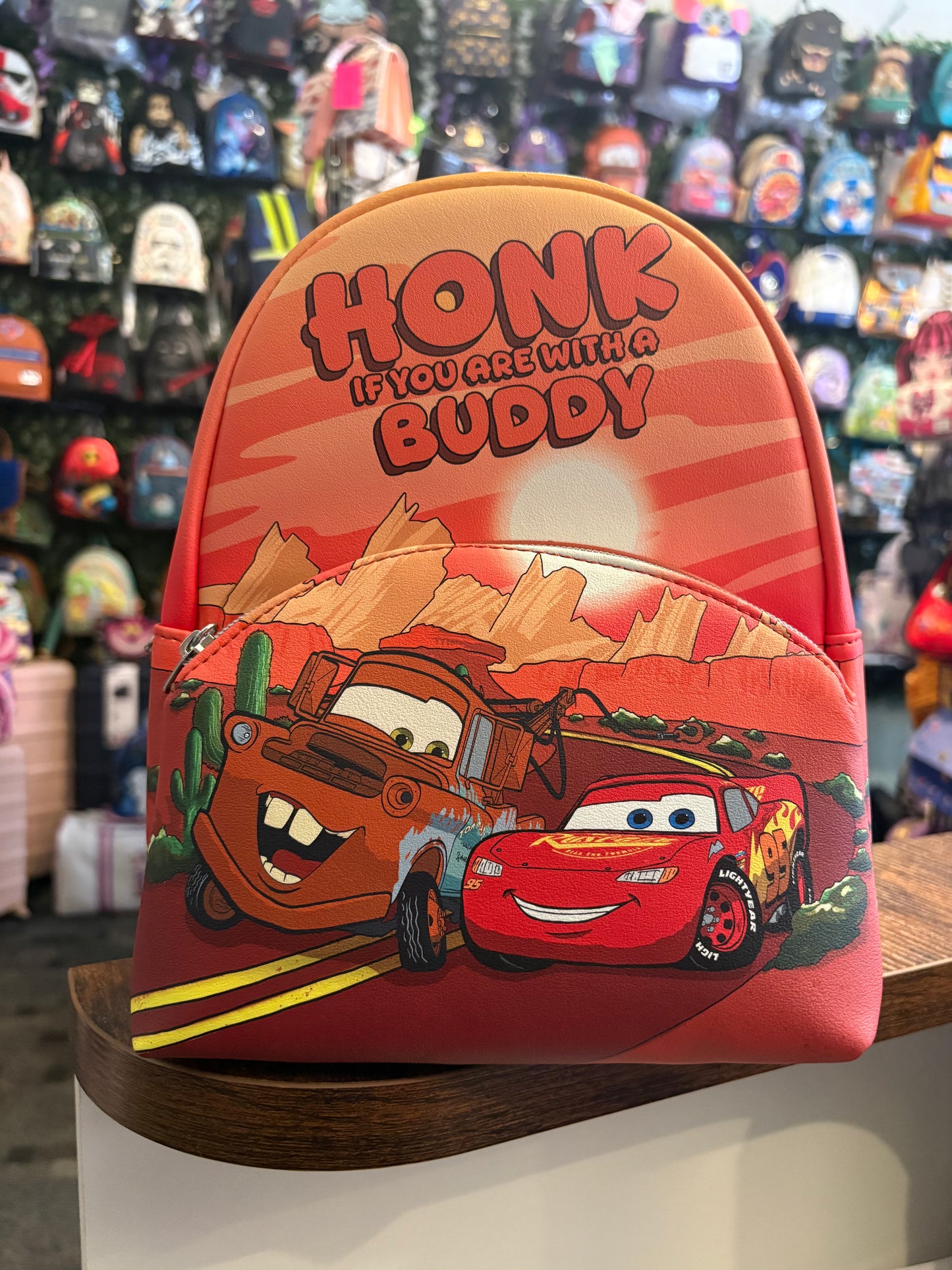 Loungefly Soft Tag Pixar Cars Duo Honk if your with a Friend