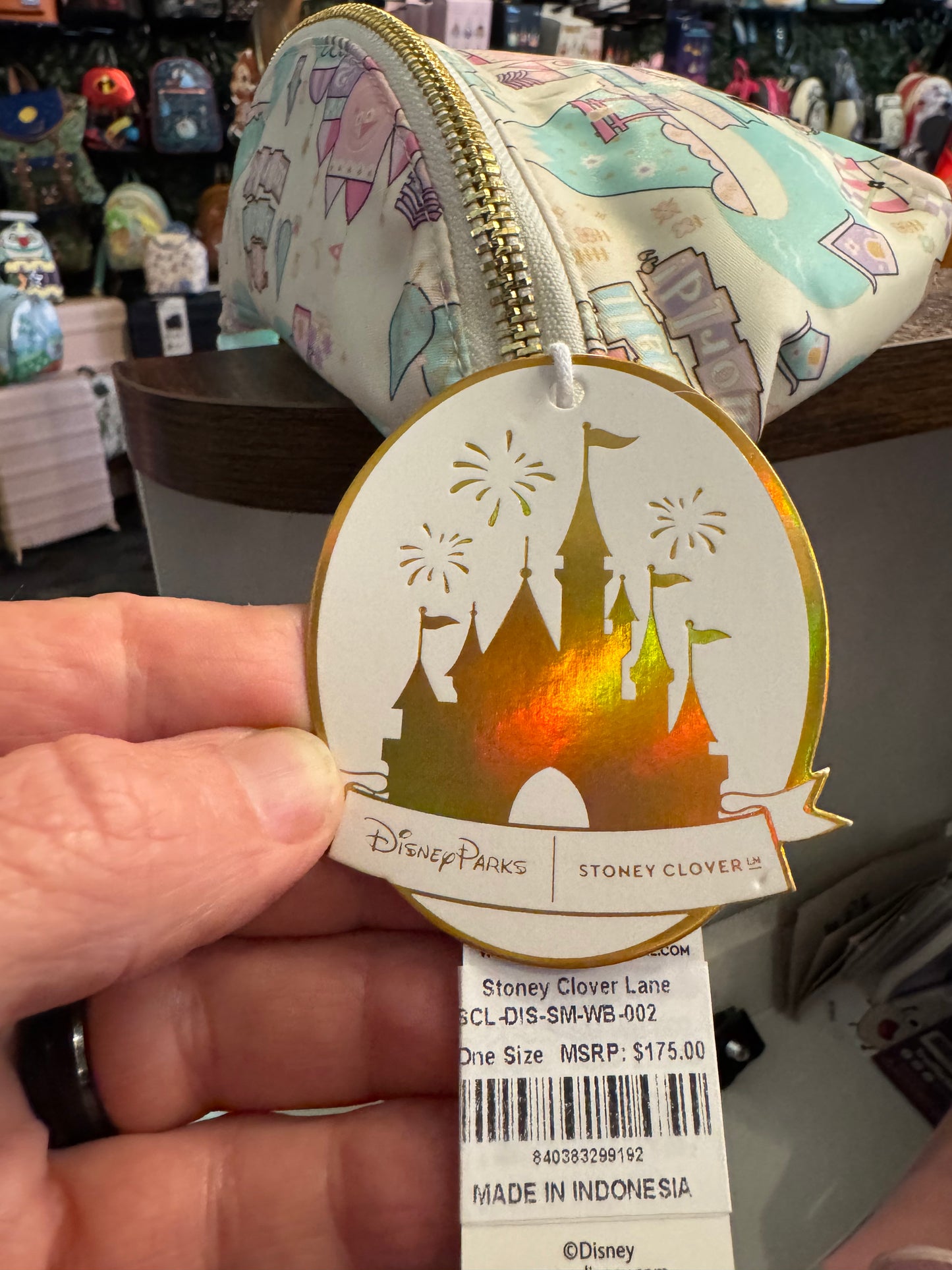 It's a Small World Belt bag-white/green by Stoney Clover Lane