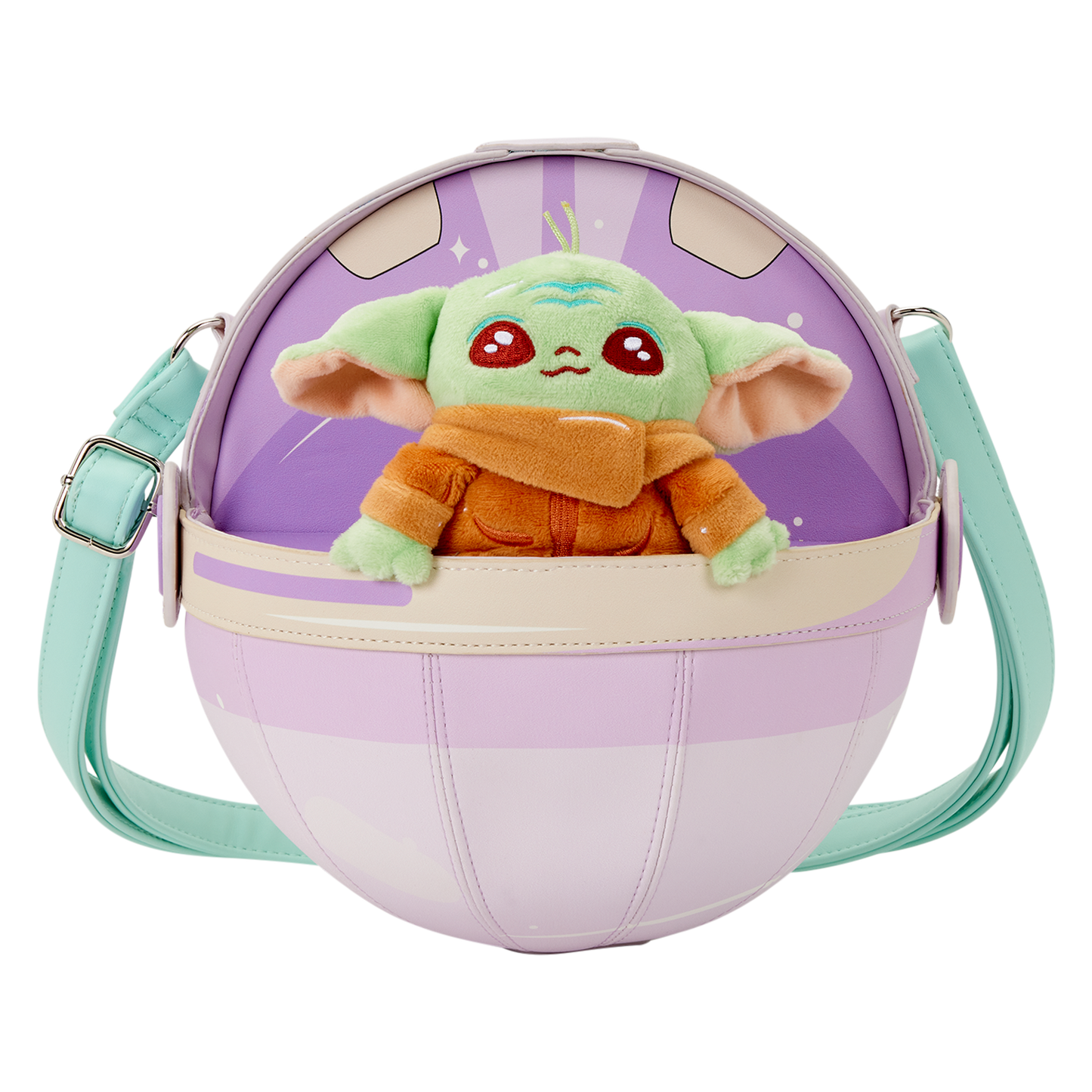 Star Wars The Mandalorian Grogu Figural Pod Plush Crossbody Bag