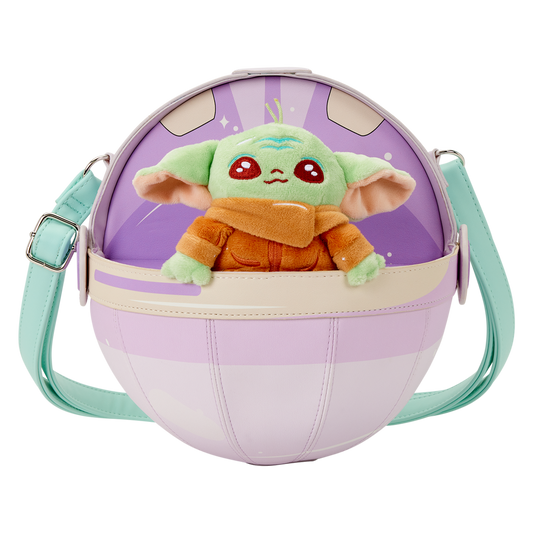 Star Wars The Mandalorian Grogu Figural Pod Plush Crossbody Bag