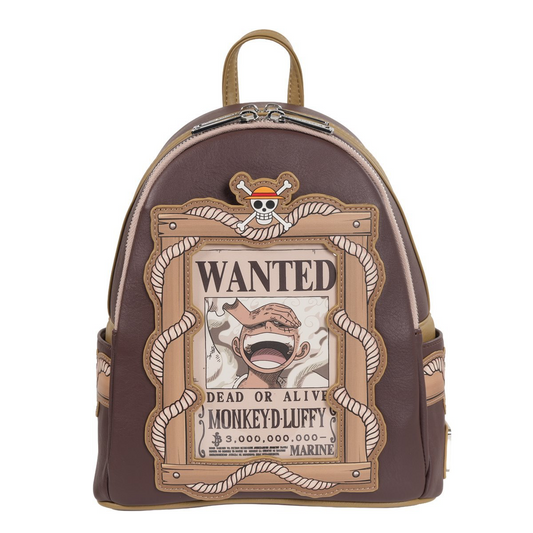 One Piece Wanted Dead or Alive Monkey D. Luffy Mini-Backpack - Entertainment Earth Exclusive