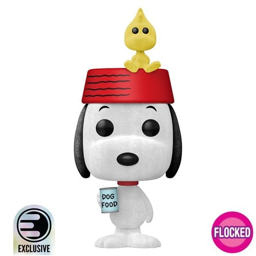 Peanuts Snoopy & Woodstock Flocked Funko Pop! Vinyl Figure #2096 - Entertainment Earth Exclusive