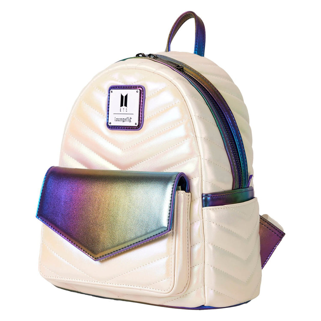 Loungefly BTS Iridescent Quilted Mini Backpack