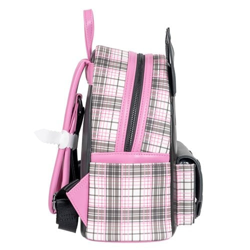 Loungefly Sanrio Kuromi Flames and Plaid Mini-Backpack