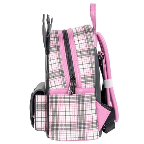 Loungefly Sanrio Kuromi Flames and Plaid Mini-Backpack