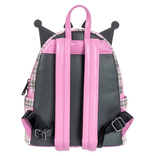 Loungefly Sanrio Kuromi Flames and Plaid Mini-Backpack