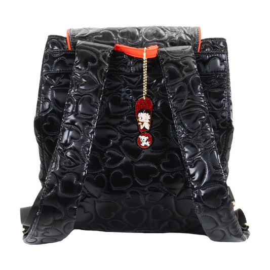 Betty Boop Quilted Heart Trinket Backpack with Acrylic Charms