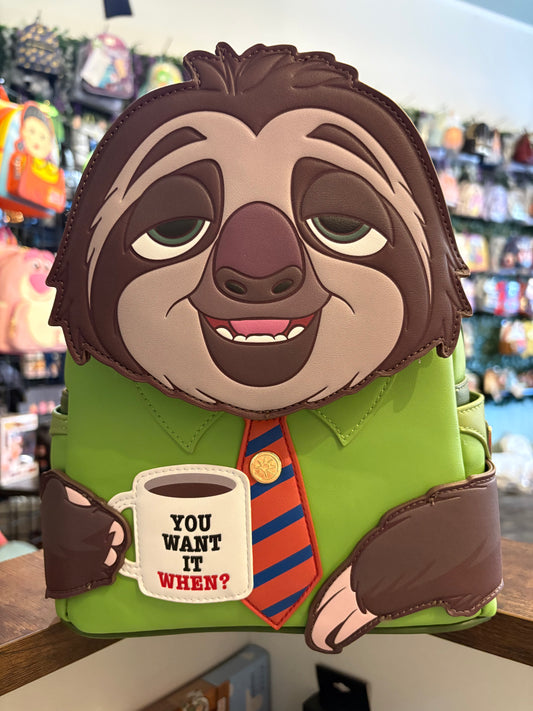 Loungefly Disney Zootopia Flash the Sloth Mini Backpack