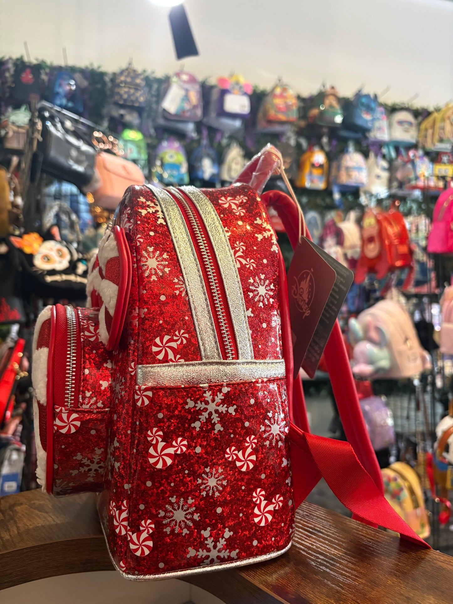 Loungefly Mickey Peppermint Swirl Mini Backpack
